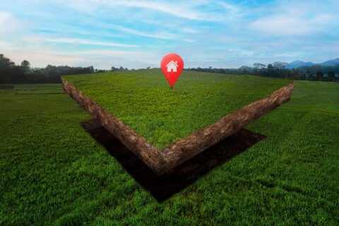 terrain-avec-paysage-naturel-et-broche-de-localisation