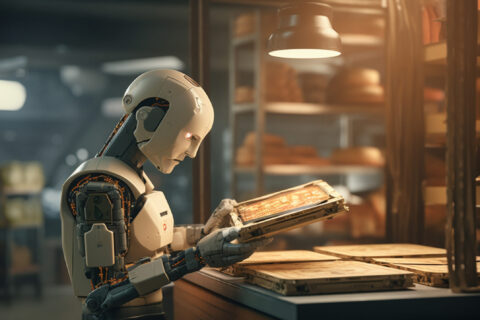 un-robot-anthropomorphe-effectuant-un-travail-humain-regulier-dans-le-futur