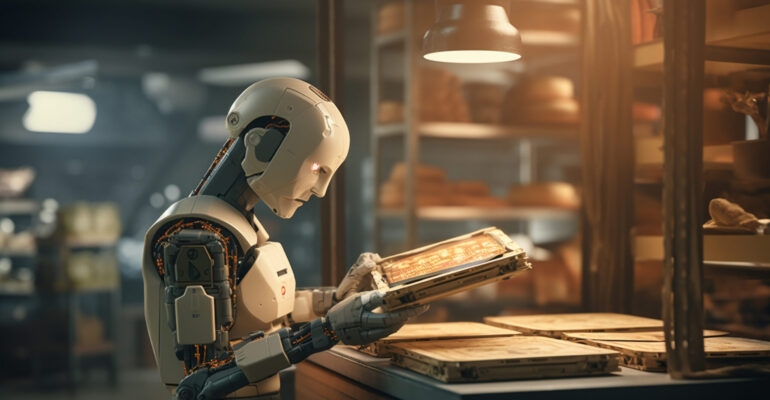 un-robot-anthropomorphe-effectuant-un-travail-humain-regulier-dans-le-futur