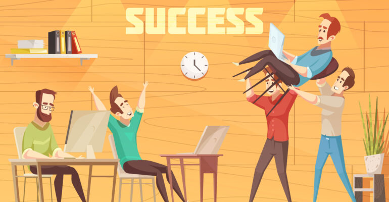 Crowdfunding Cartoon Vector Illustration