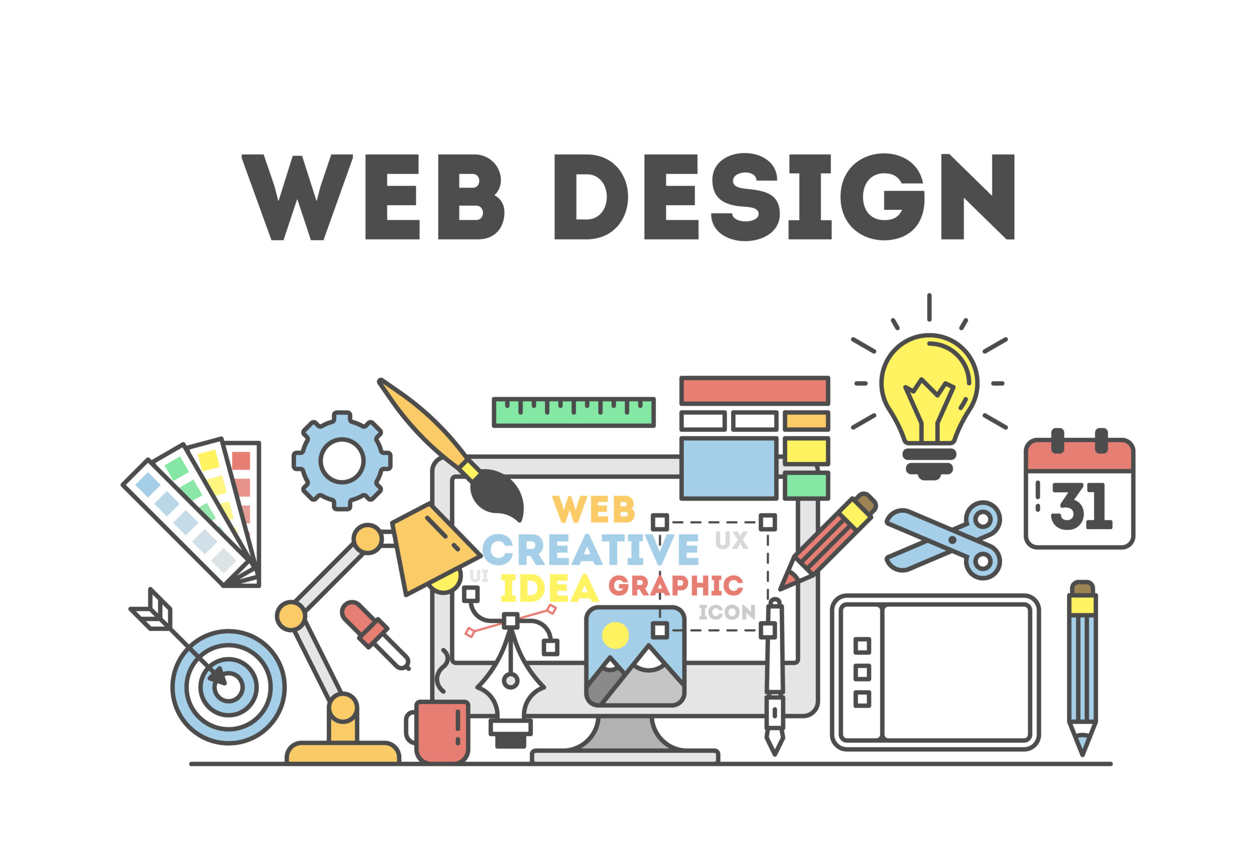 Web design illustration.
