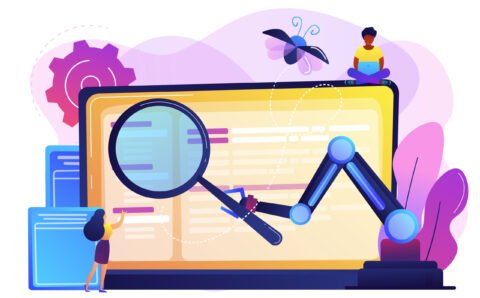 Automated testing concept vector illustration.