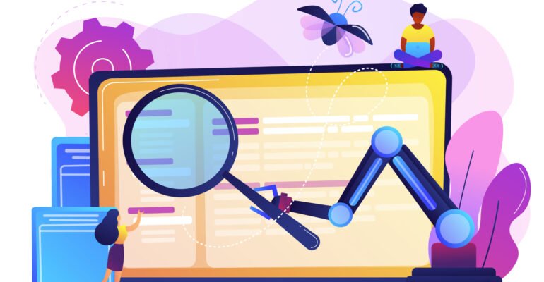 Automated testing concept vector illustration.