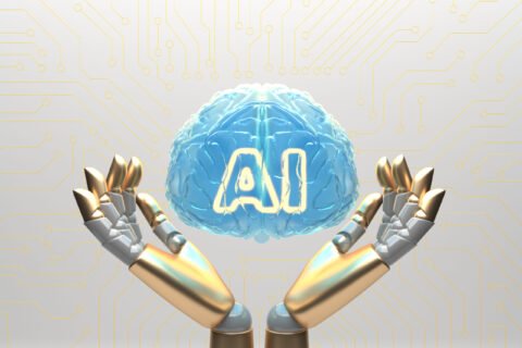 ai-cloud-concept-with-robot-arms